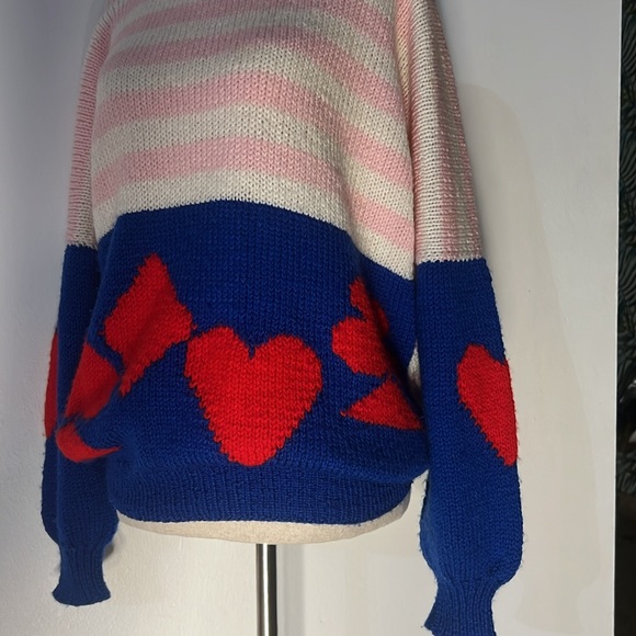Handmade 80’s sweater hearts valentines day - Picture 5 of 7